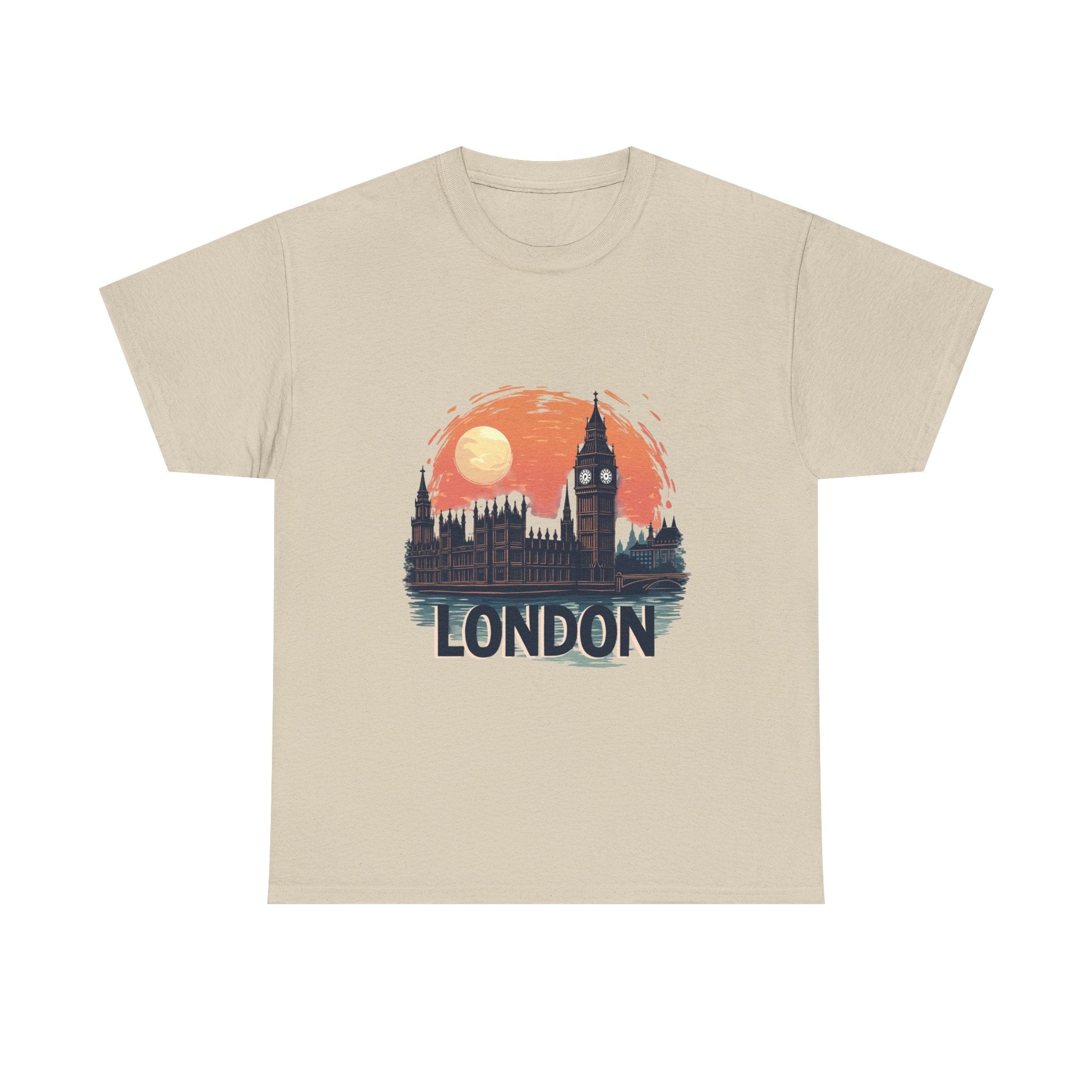 London Sunset Vintage Big Ben Skyline T-Shirt