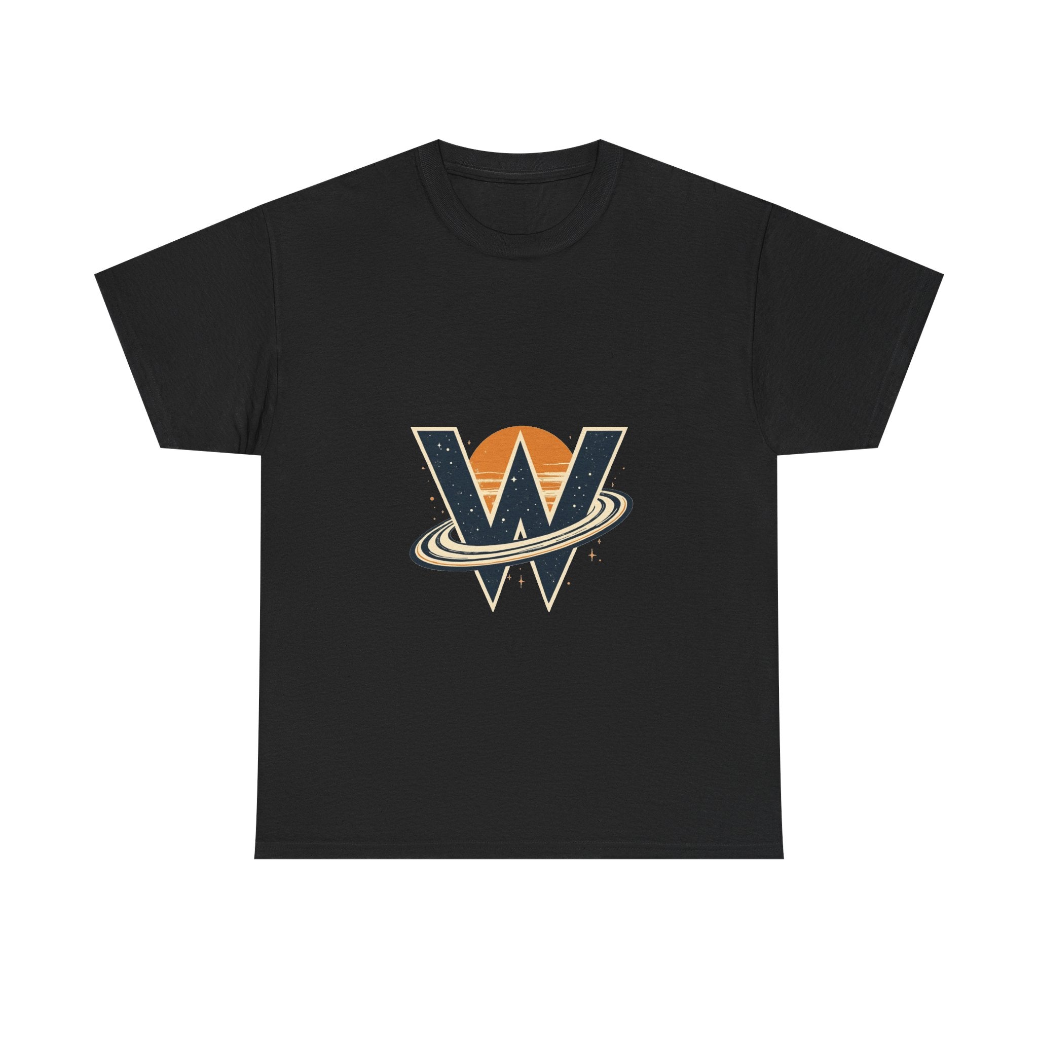 Retro Space W Logo  — Vintage Planet Ring Graphic T-Shirt