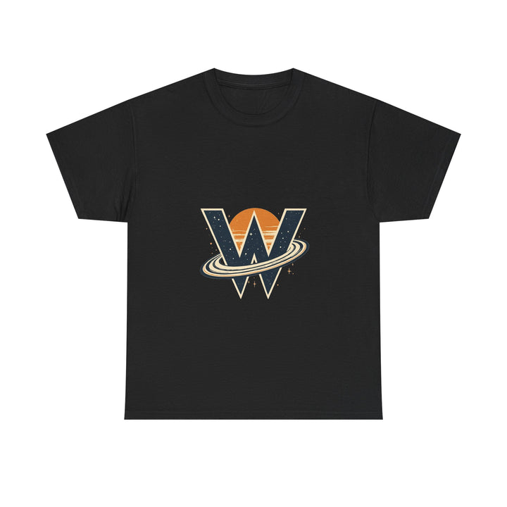 Retro Space W Logo  — Vintage Planet Ring Graphic T-Shirt
