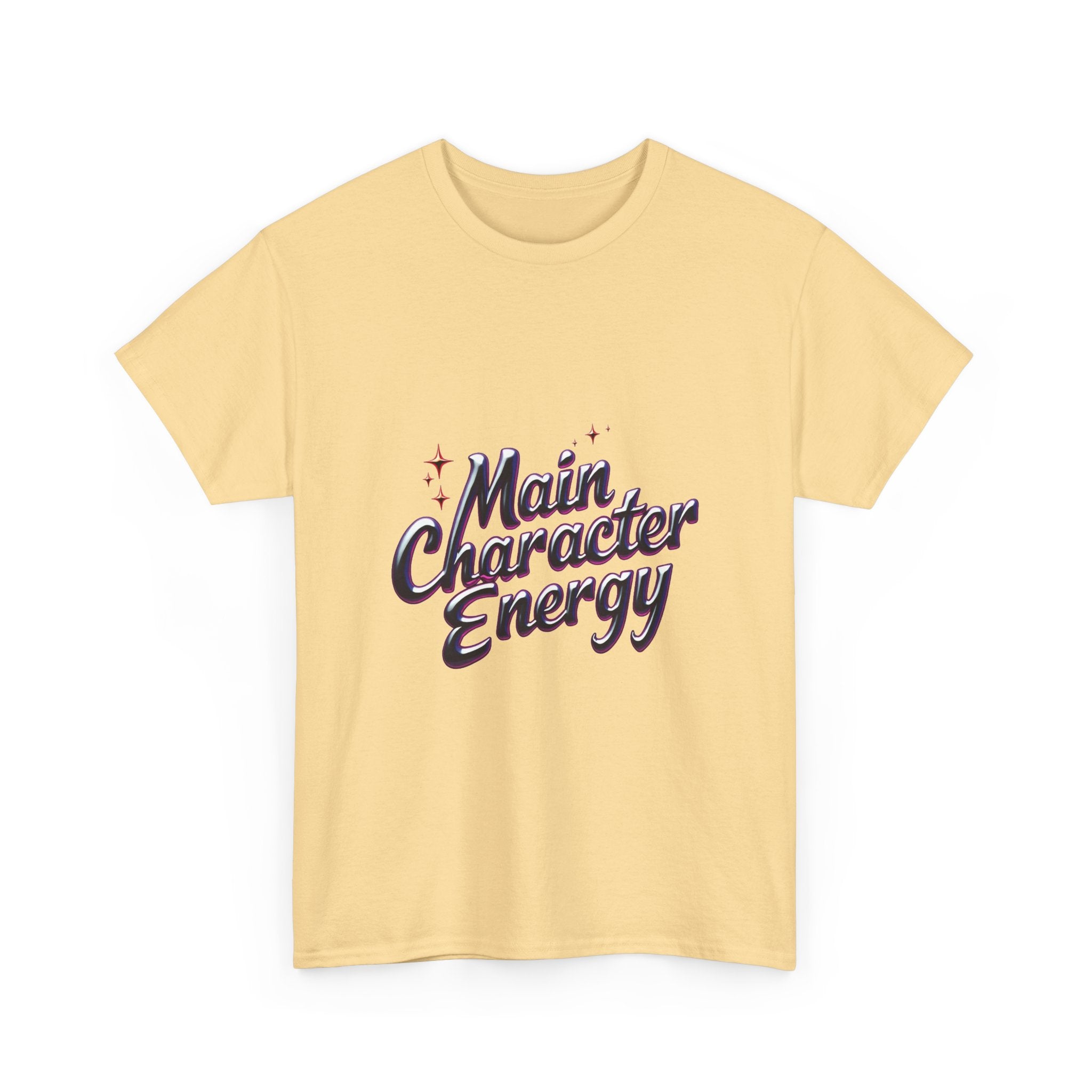 'Main Character Energy' Retro Script Graphic T-Shirt
