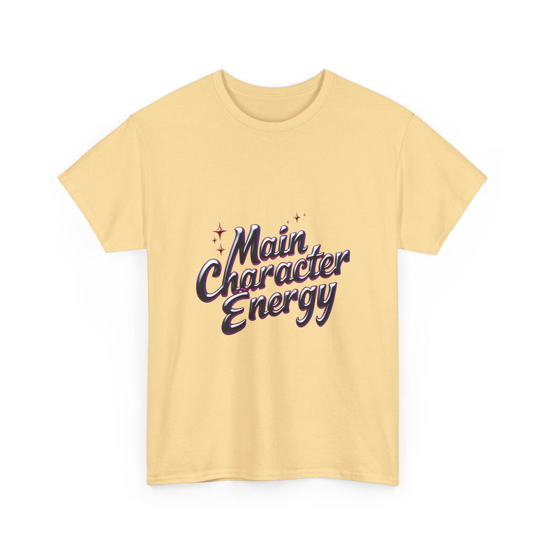 'Main Character Energy' Retro Script Graphic T-Shirt