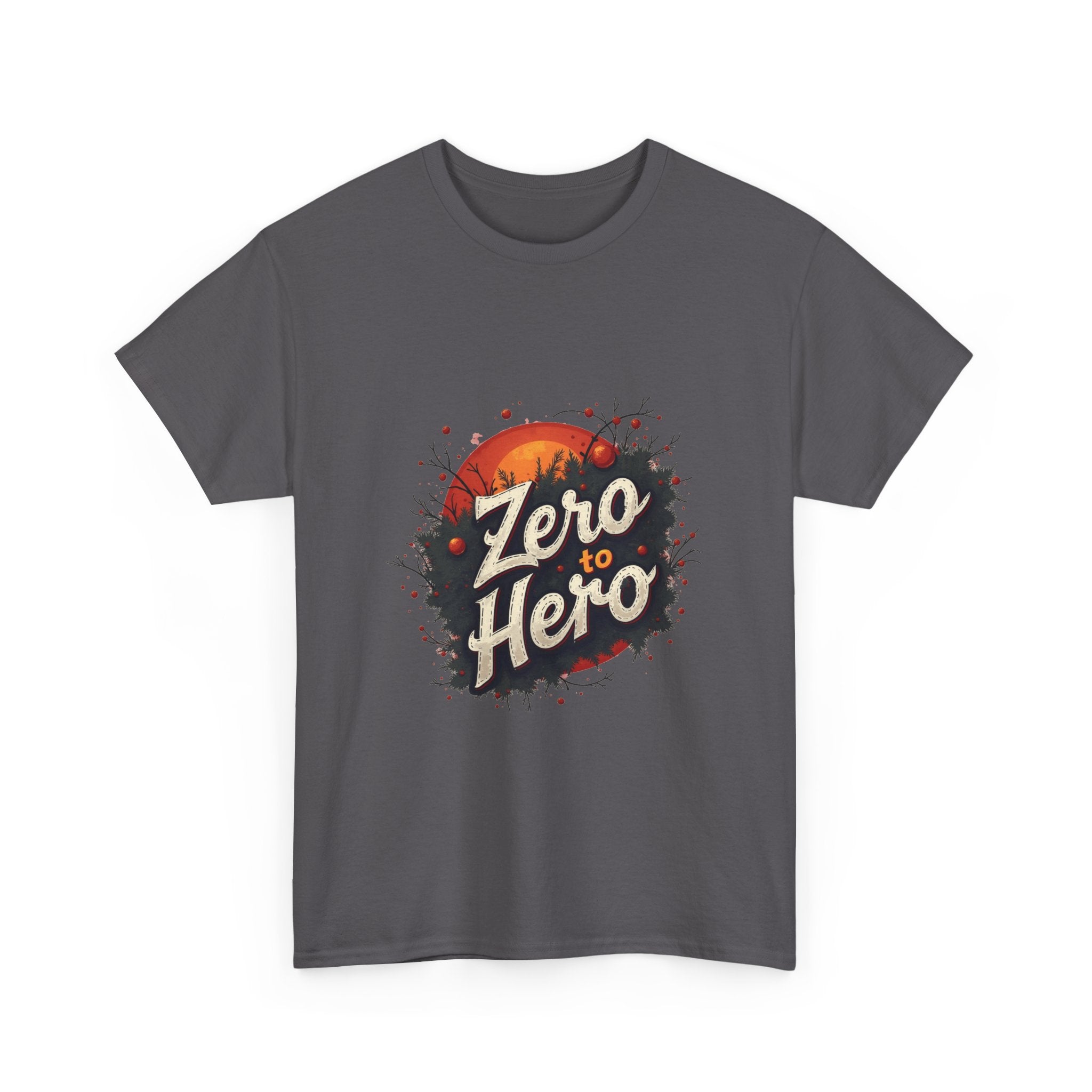 'Zero to Hero' Graphic Retro Sunset Inspirational T-Shirt