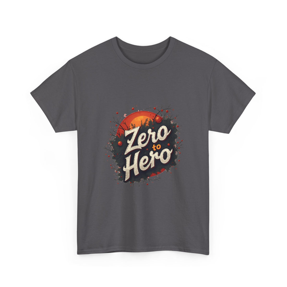 'Zero to Hero' Graphic Retro Sunset Inspirational T-Shirt