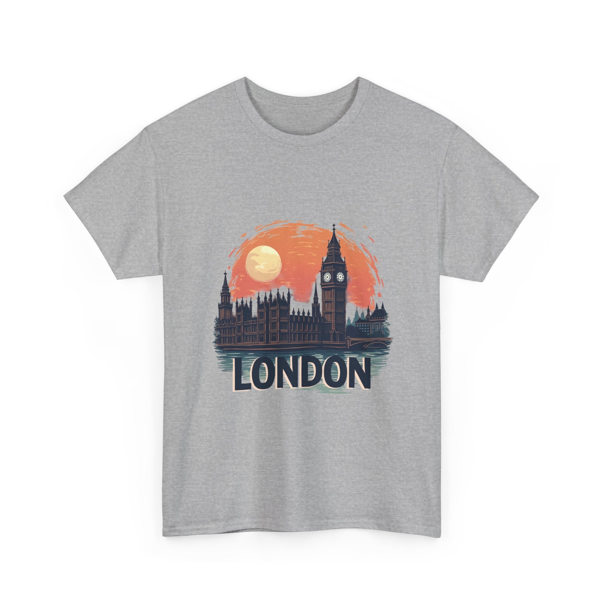 London Sunset Vintage Big Ben Skyline T-Shirt
