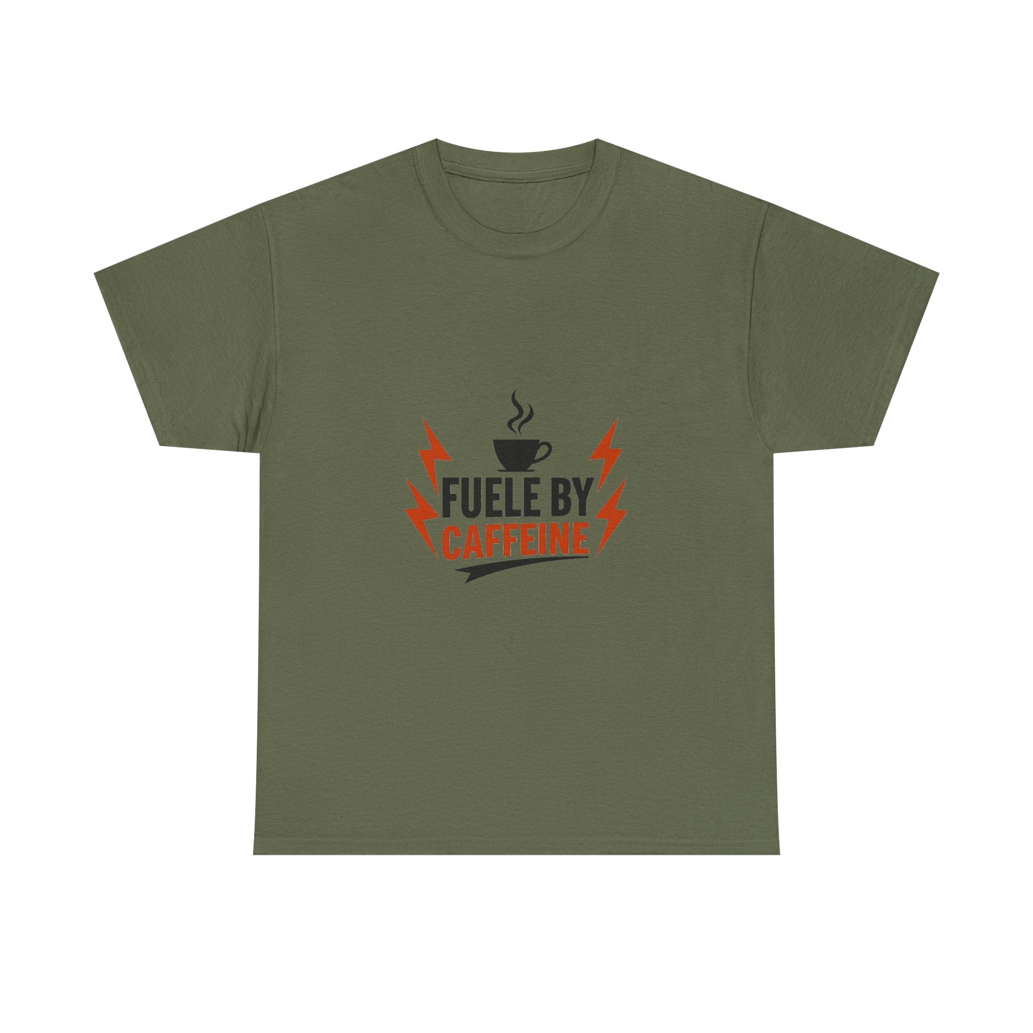 'Fueled by Caffeine' Coffee Lover Graphic T-Shirt
