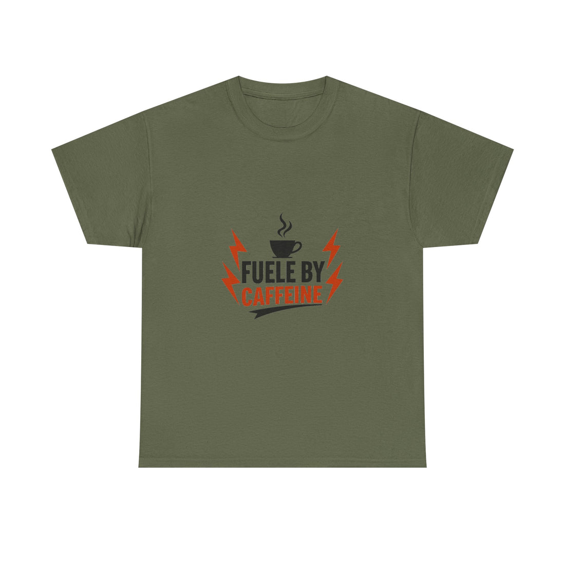 'Fueled by Caffeine' Coffee Lover Graphic T-Shirt