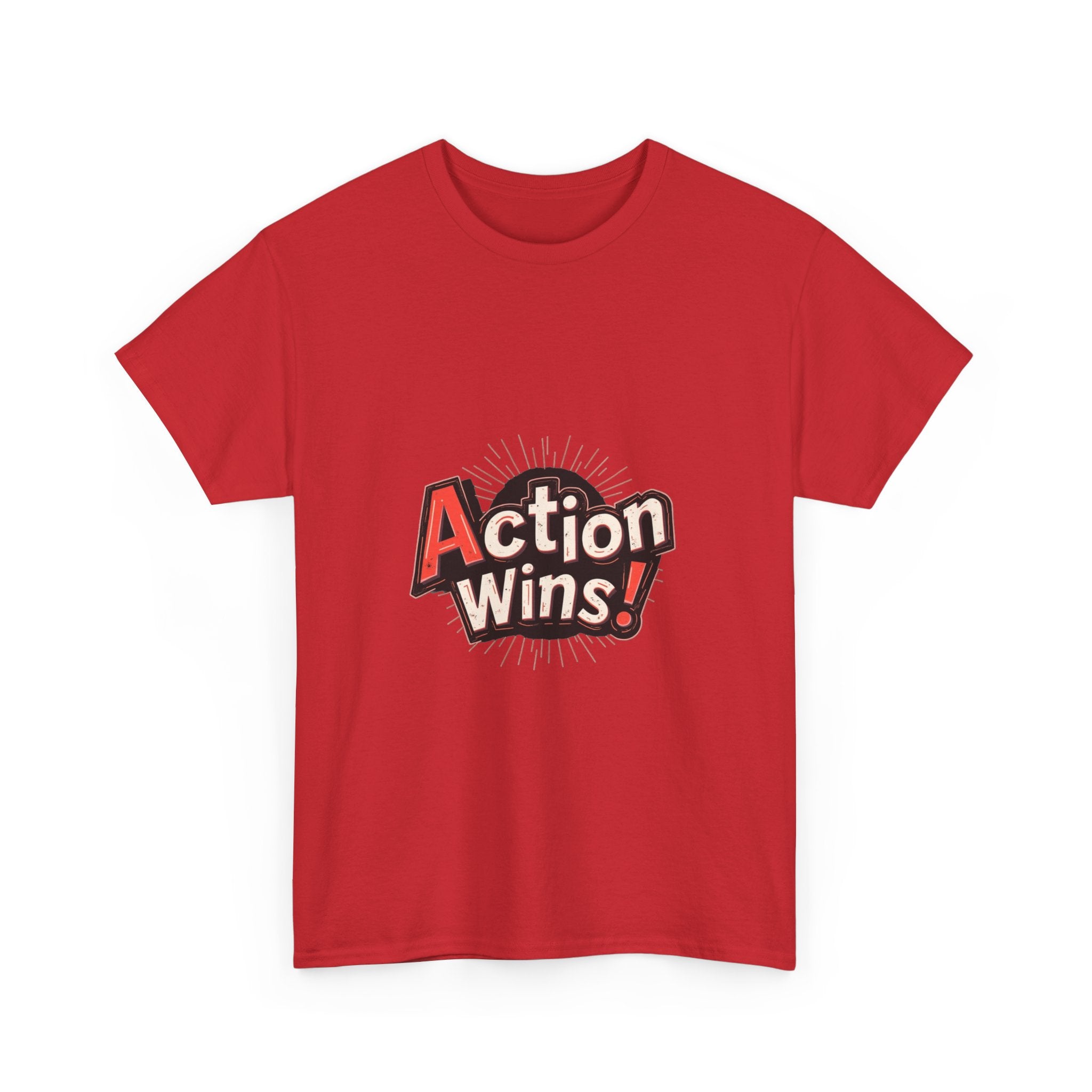 'Action Wins!' Vintage Bold Motivational T-Shirt