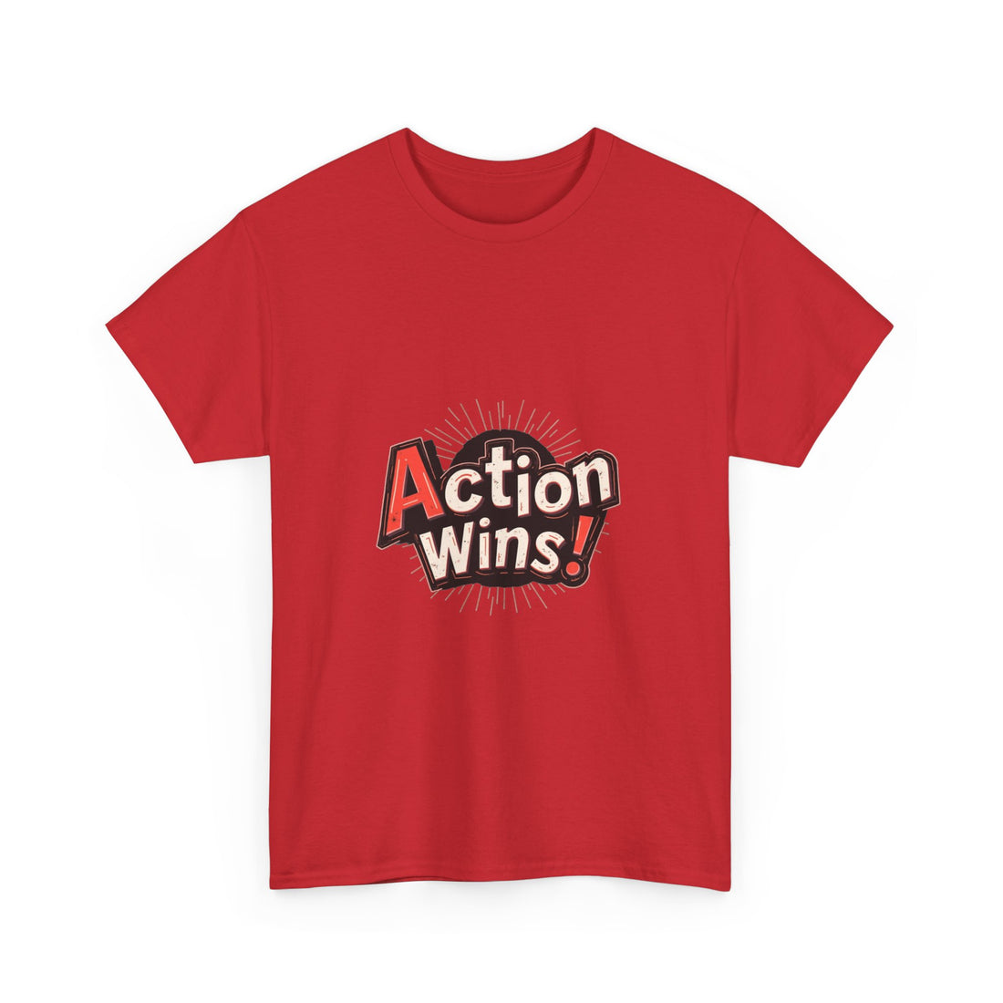 'Action Wins!' Vintage Bold Motivational T-Shirt