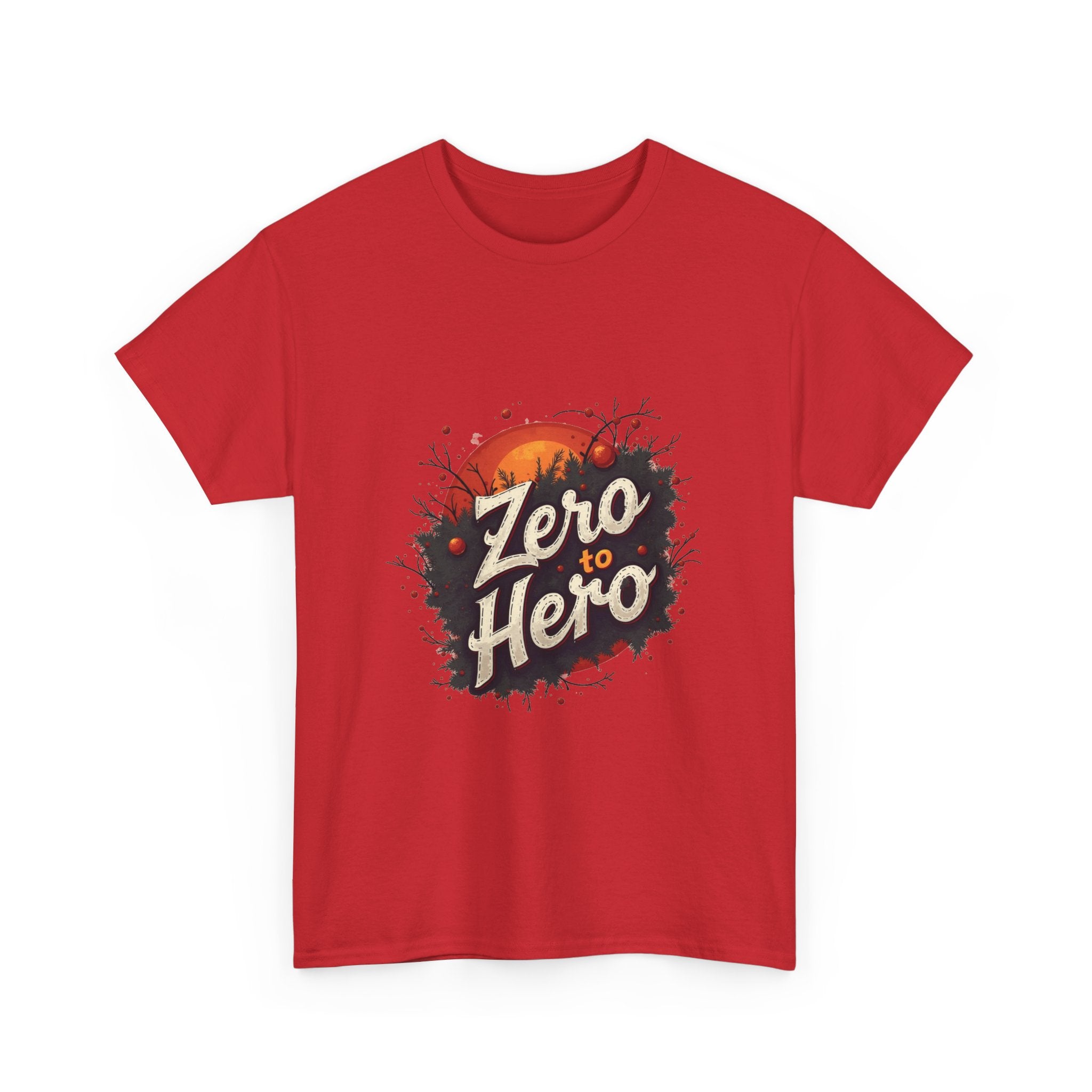 'Zero to Hero' Graphic Retro Sunset Inspirational T-Shirt