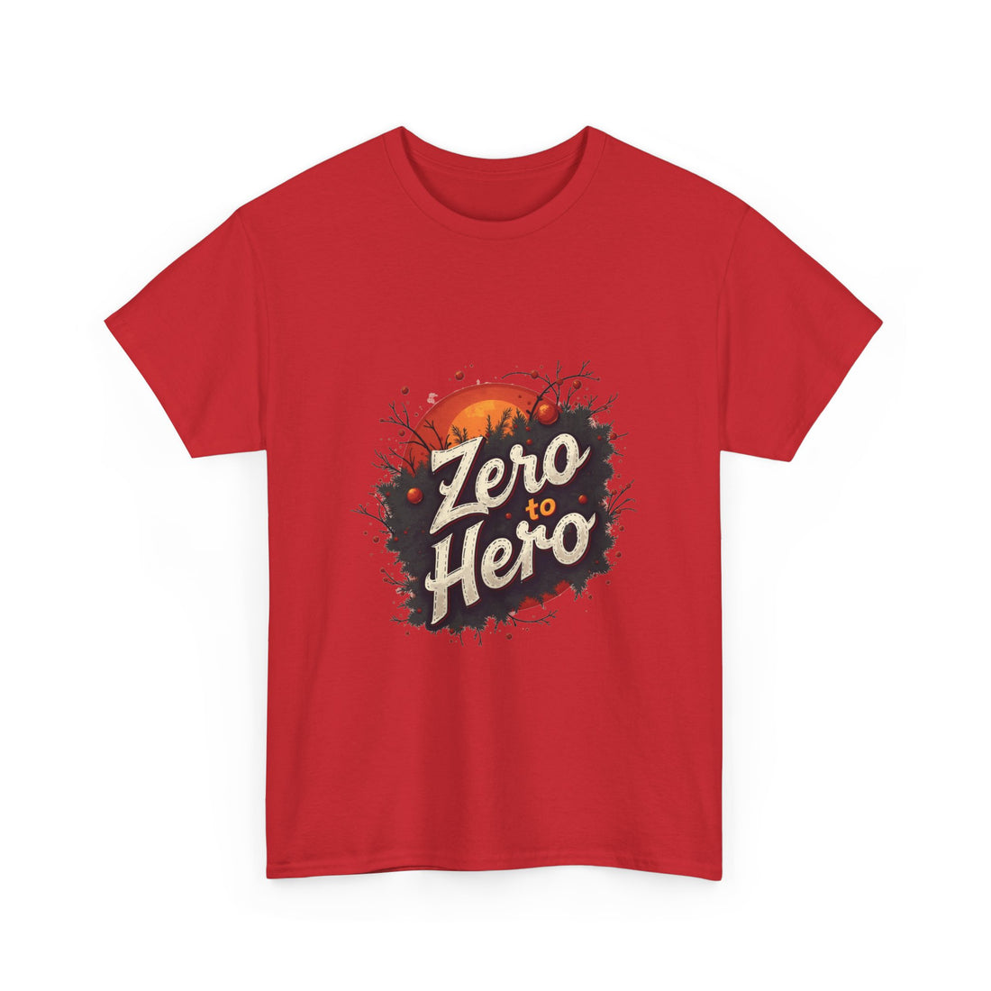 'Zero to Hero' Graphic Retro Sunset Inspirational T-Shirt
