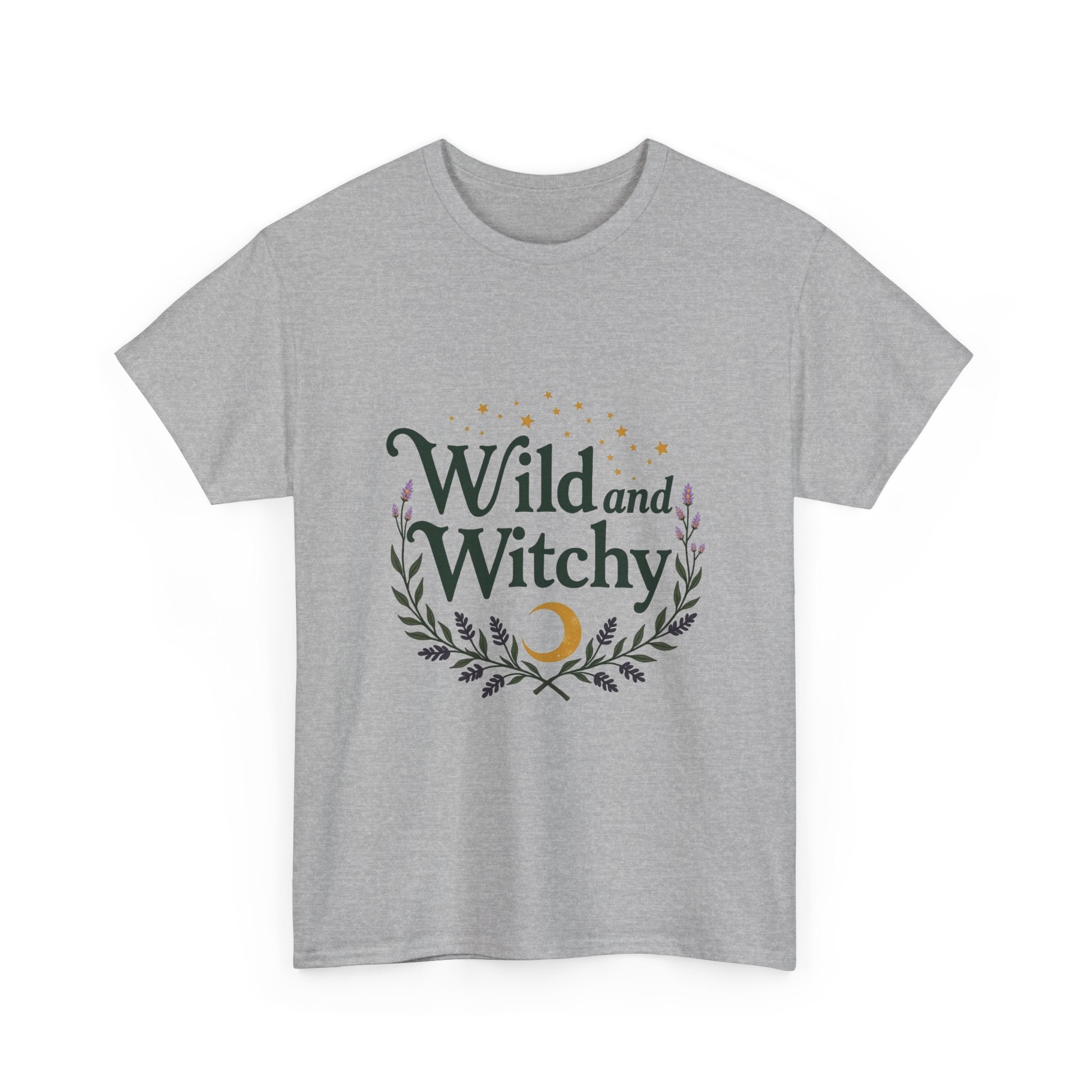'Wild and Witchy' Moon & Laurel Witchcraft Graphic T‑Shirt
