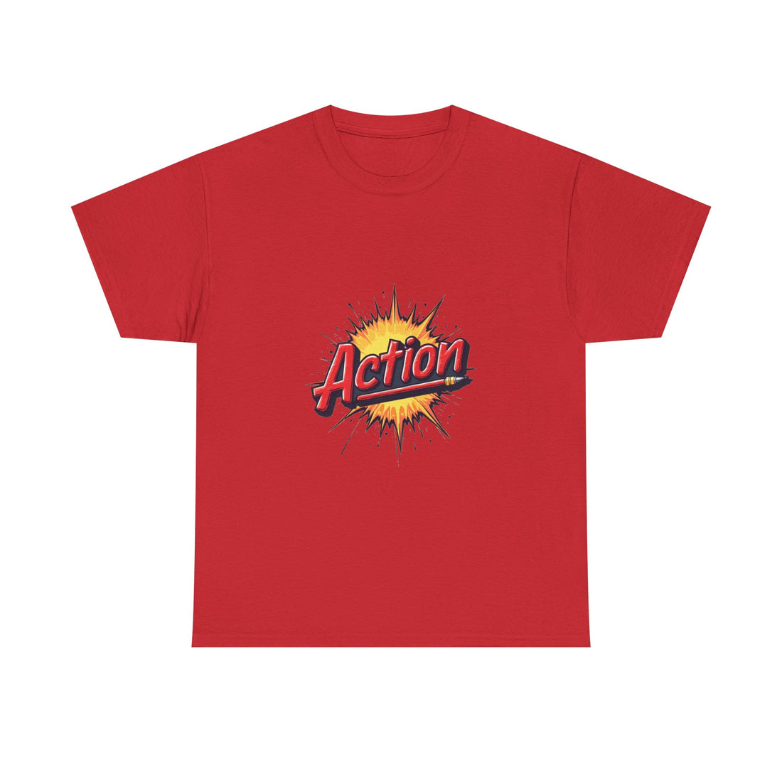 'Action' Graphic Retro Comic Burst T Shirt