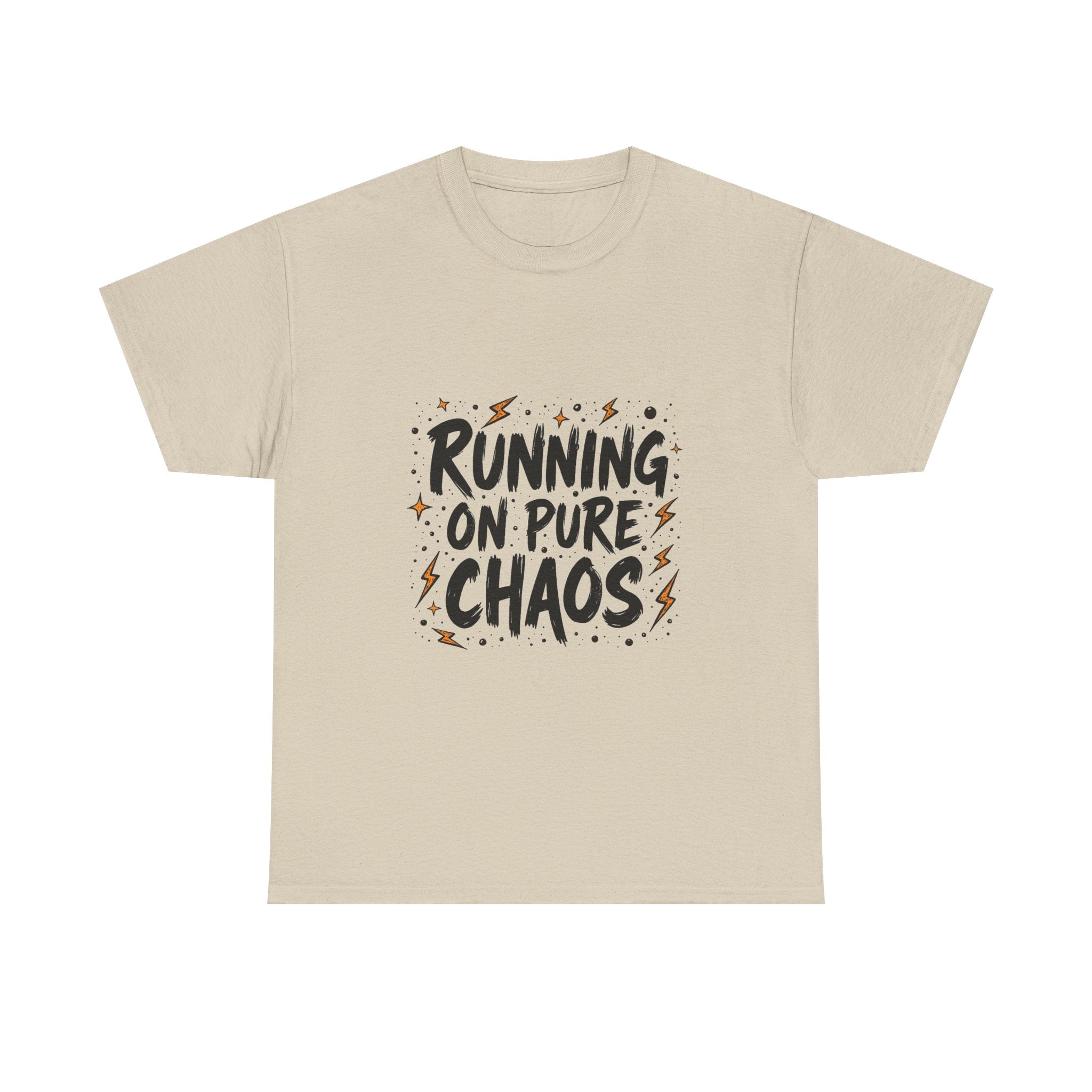 'Running On Pure Chaos' Funny Graphic T‑Shirt