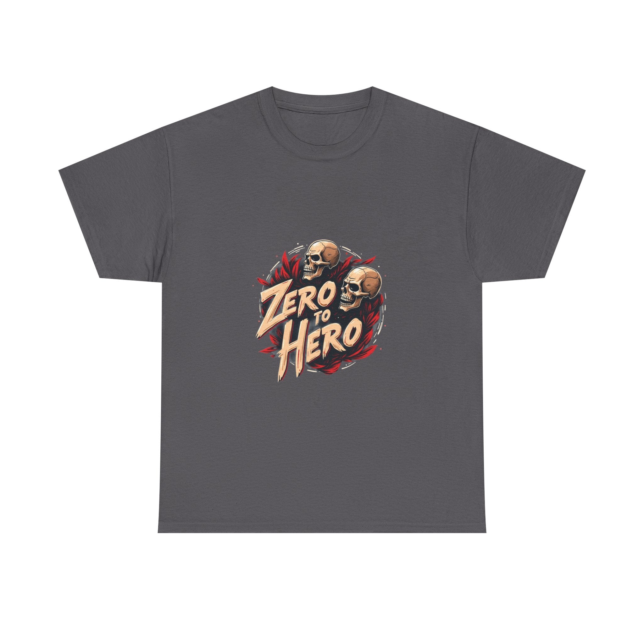 'Zero to Hero' Skull Graphic T-Shirt