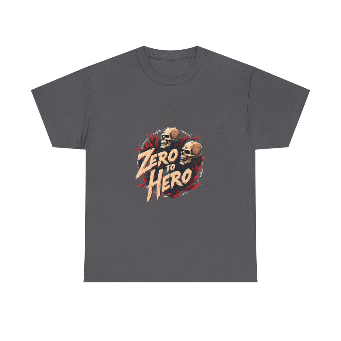 'Zero to Hero' Skull Graphic T-Shirt