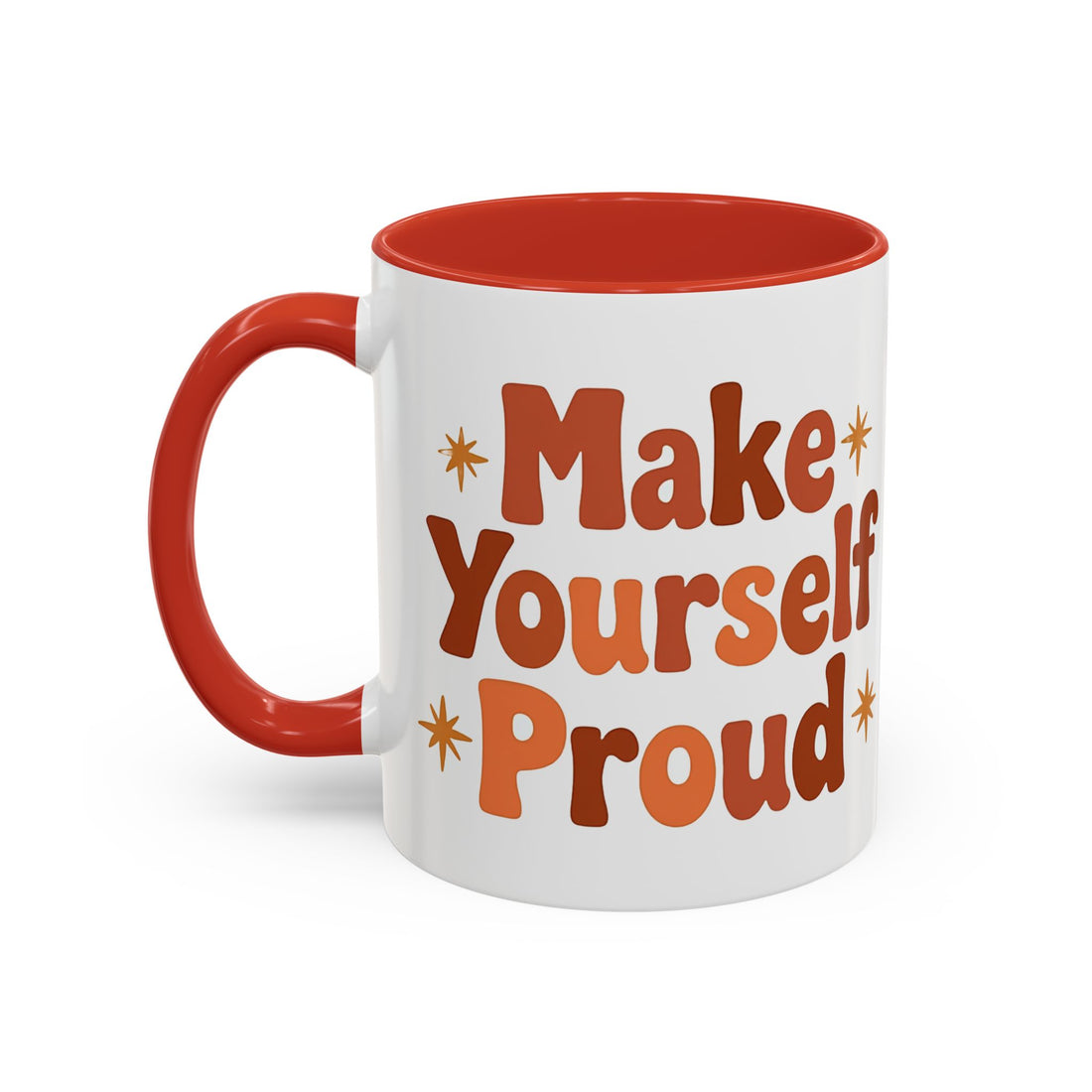 'Make Yourself Proud' Motivational Accent Mug (11/15oz)