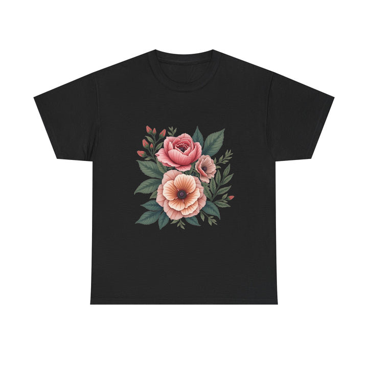 Floral Bouquet Vintage Pink Roses Graphic T-Shirt