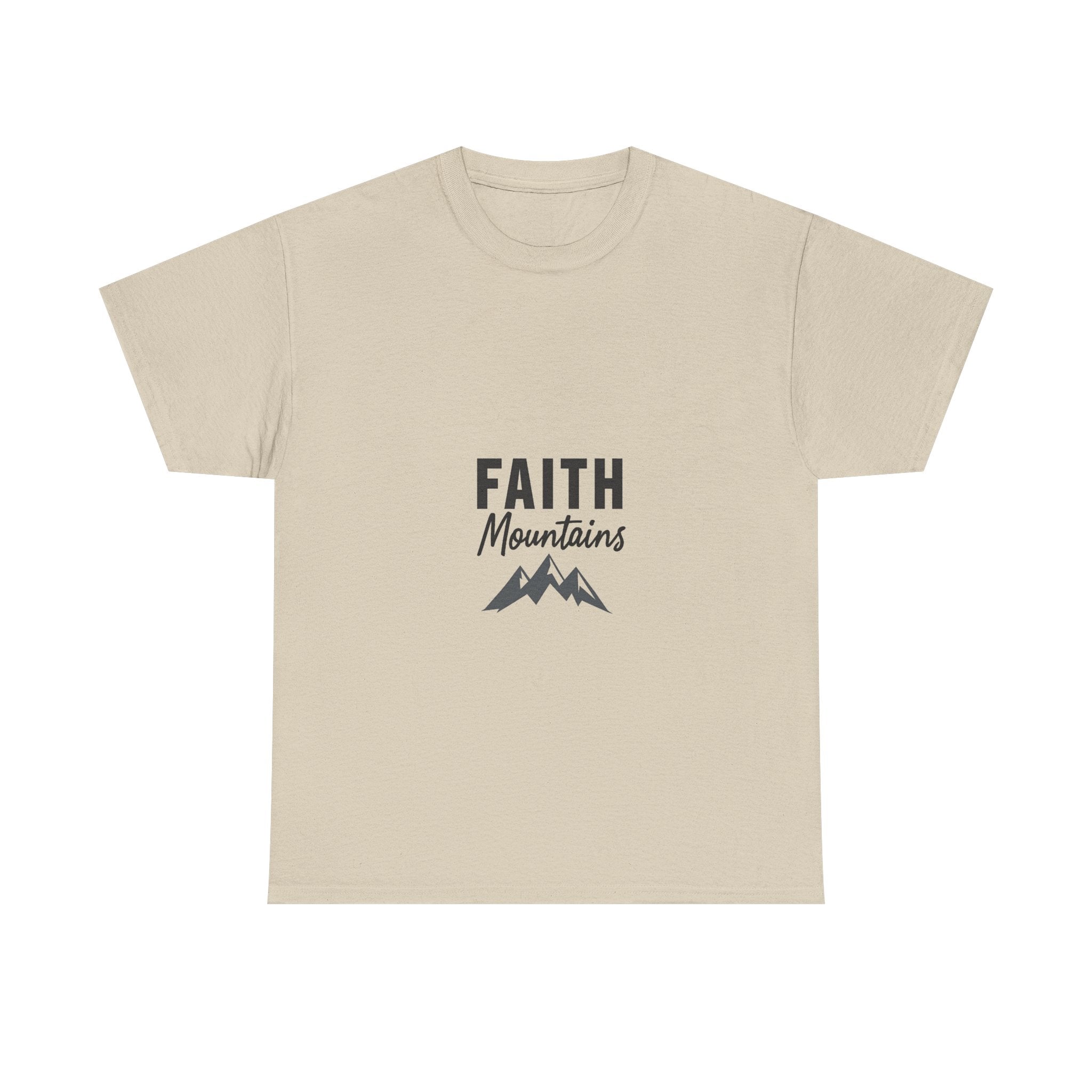 'Faith Mountains' Inspirational Christian Mountain Graphic T-Shirt