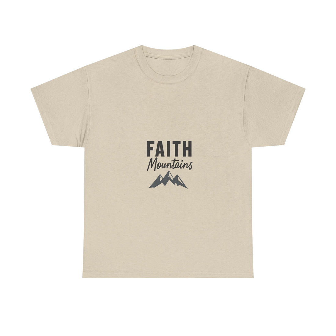 'Faith Mountains' Inspirational Christian Mountain Graphic T-Shirt