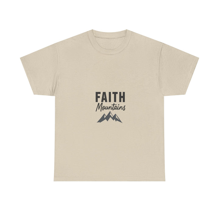 'Faith Mountains' Inspirational Christian Mountain Graphic T-Shirt
