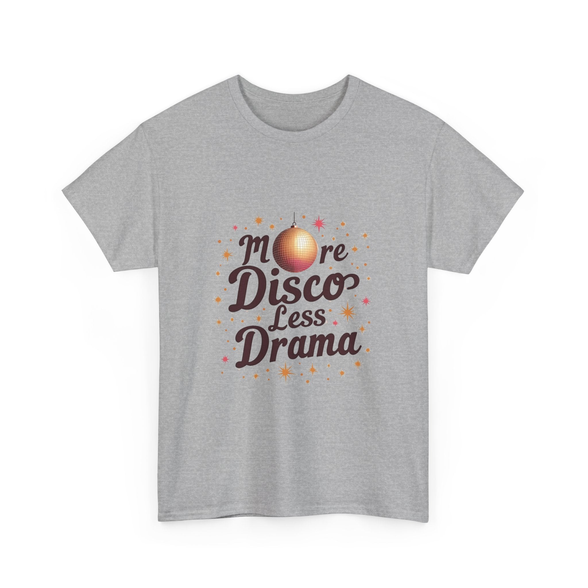 "More Disco Less Drama" Retro Disco Ball T-Shirt