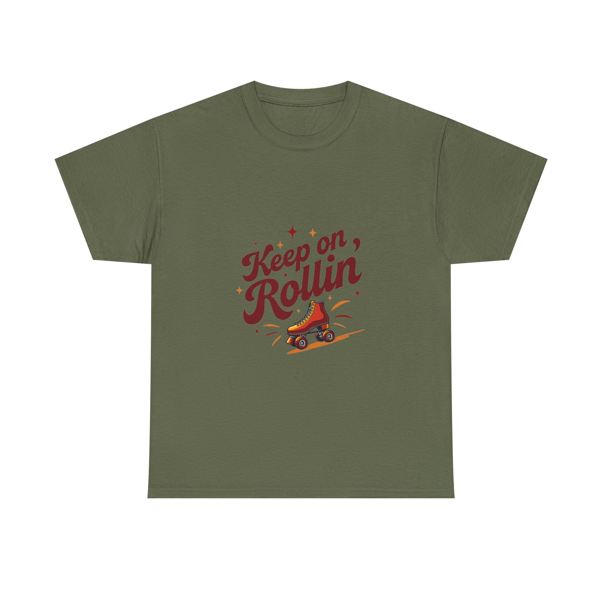 'Keep on Rollin' Tee Retro Roller Skate Graphic T-Shirt