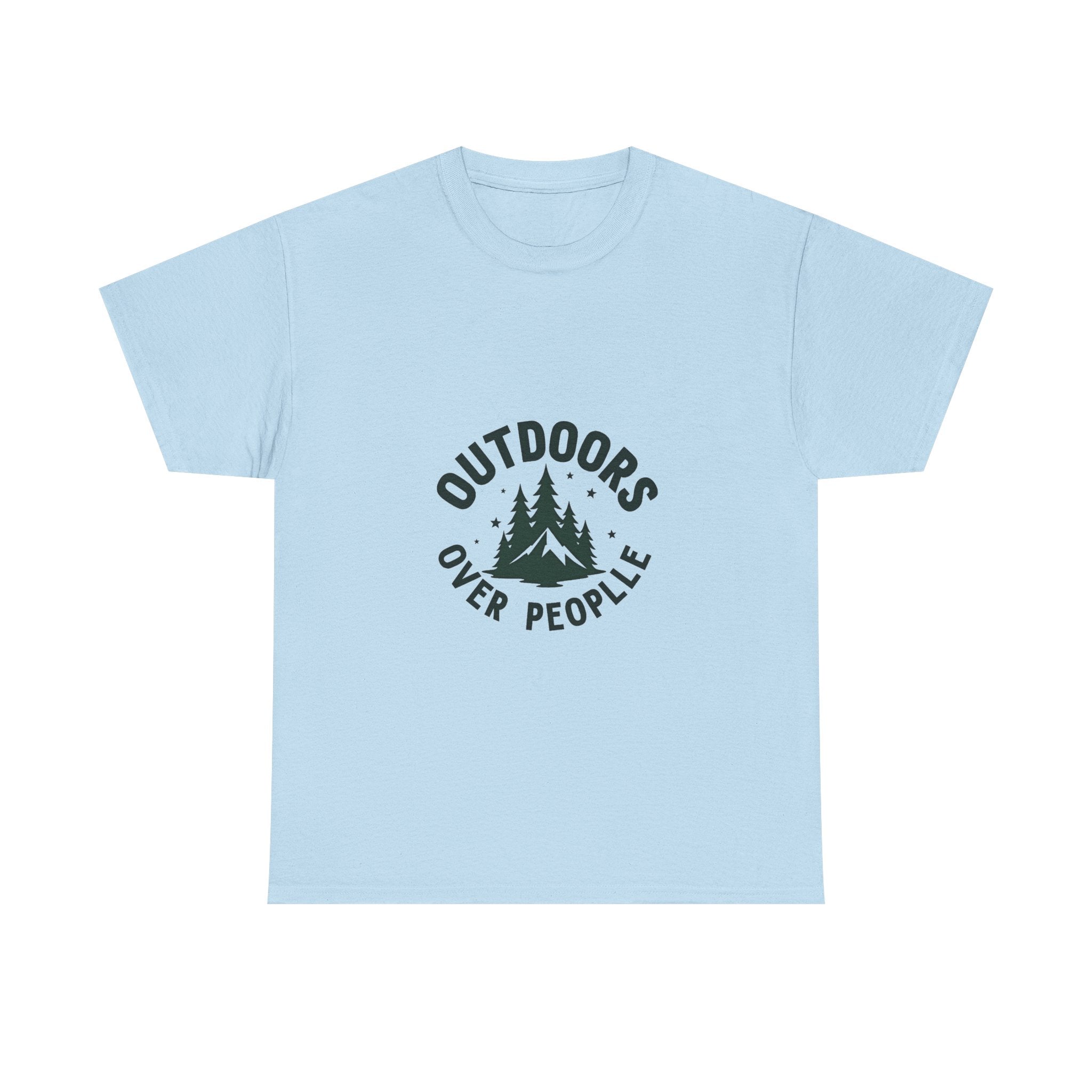 'Outdoors Over People' Nature Graphic T-Shirt
