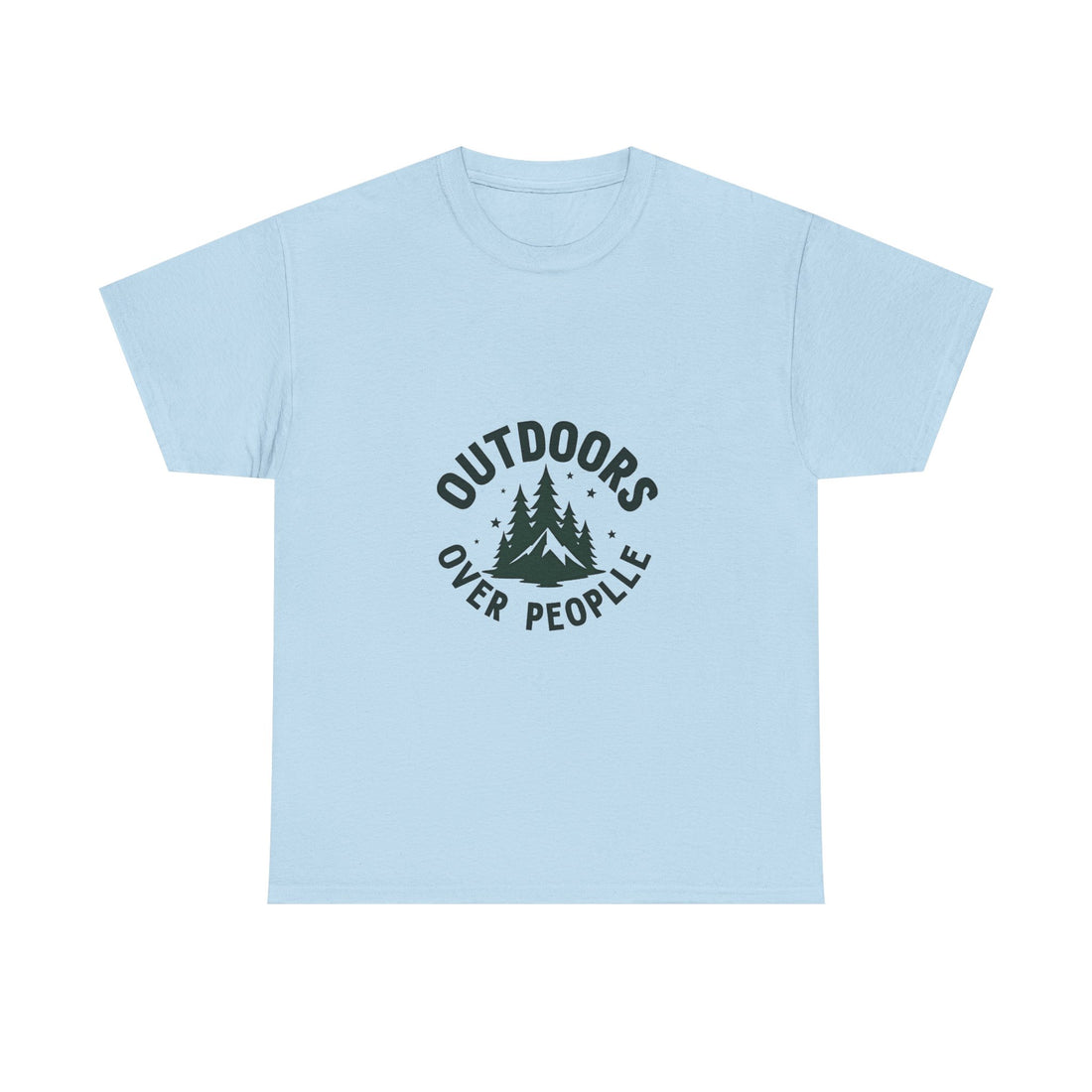'Outdoors Over People' Nature Graphic T-Shirt