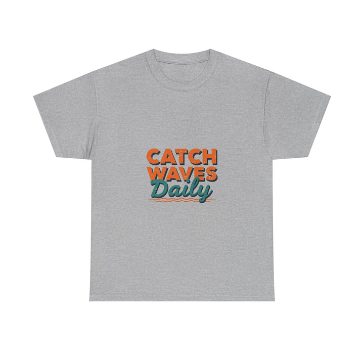 'Catch Waves Daily' Vintage Surf T-Shirt for Beach Lovers