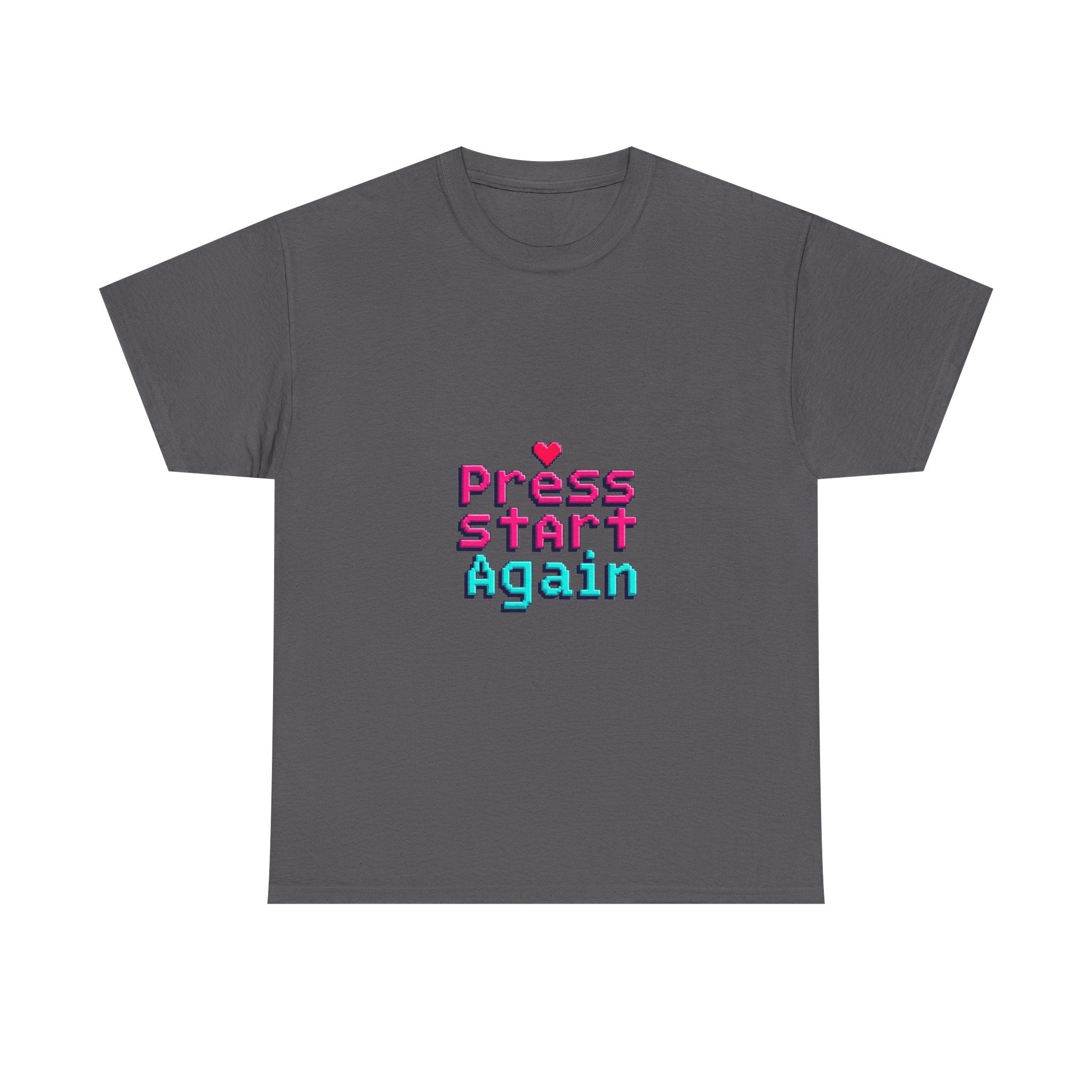 'Press Start Again' Retro Pixel Gaming T-Shirt