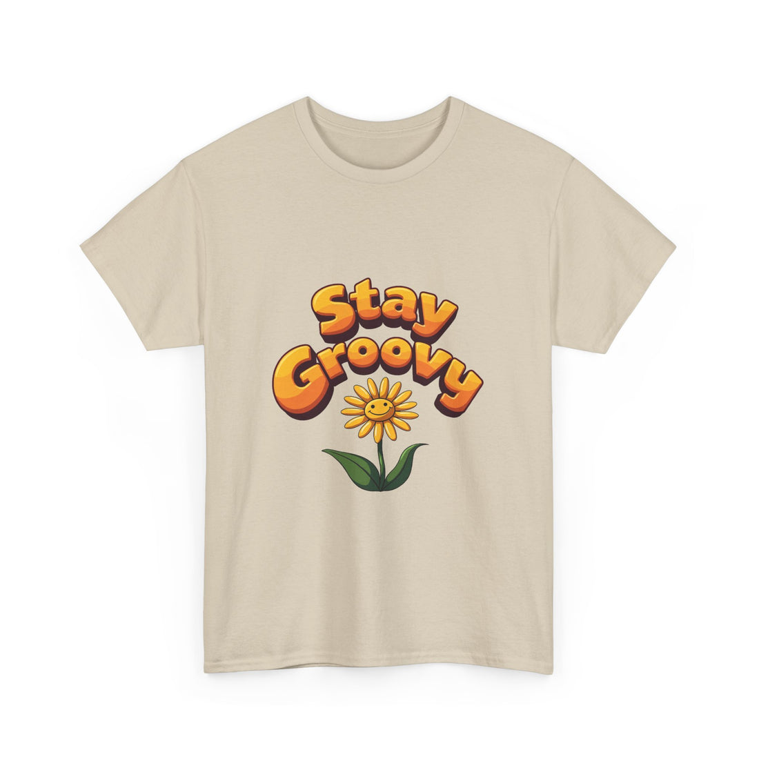 'Stay Groovy' Retro Flower Graphic T-Shirt