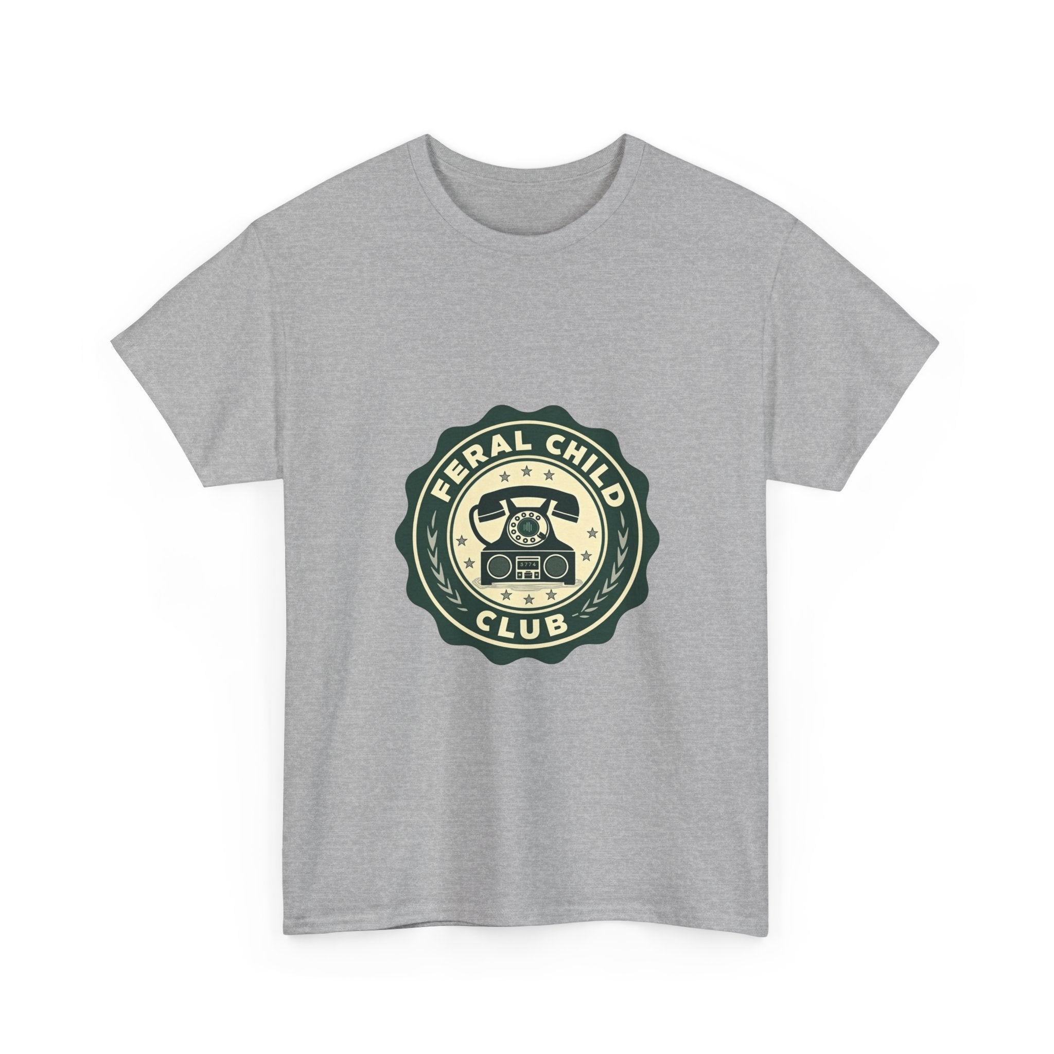 'Feral Child Club' Retro Badge Graphic T-Shirt