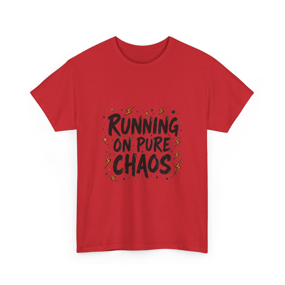 'Running On Pure Chaos' Funny Graphic T‑Shirt