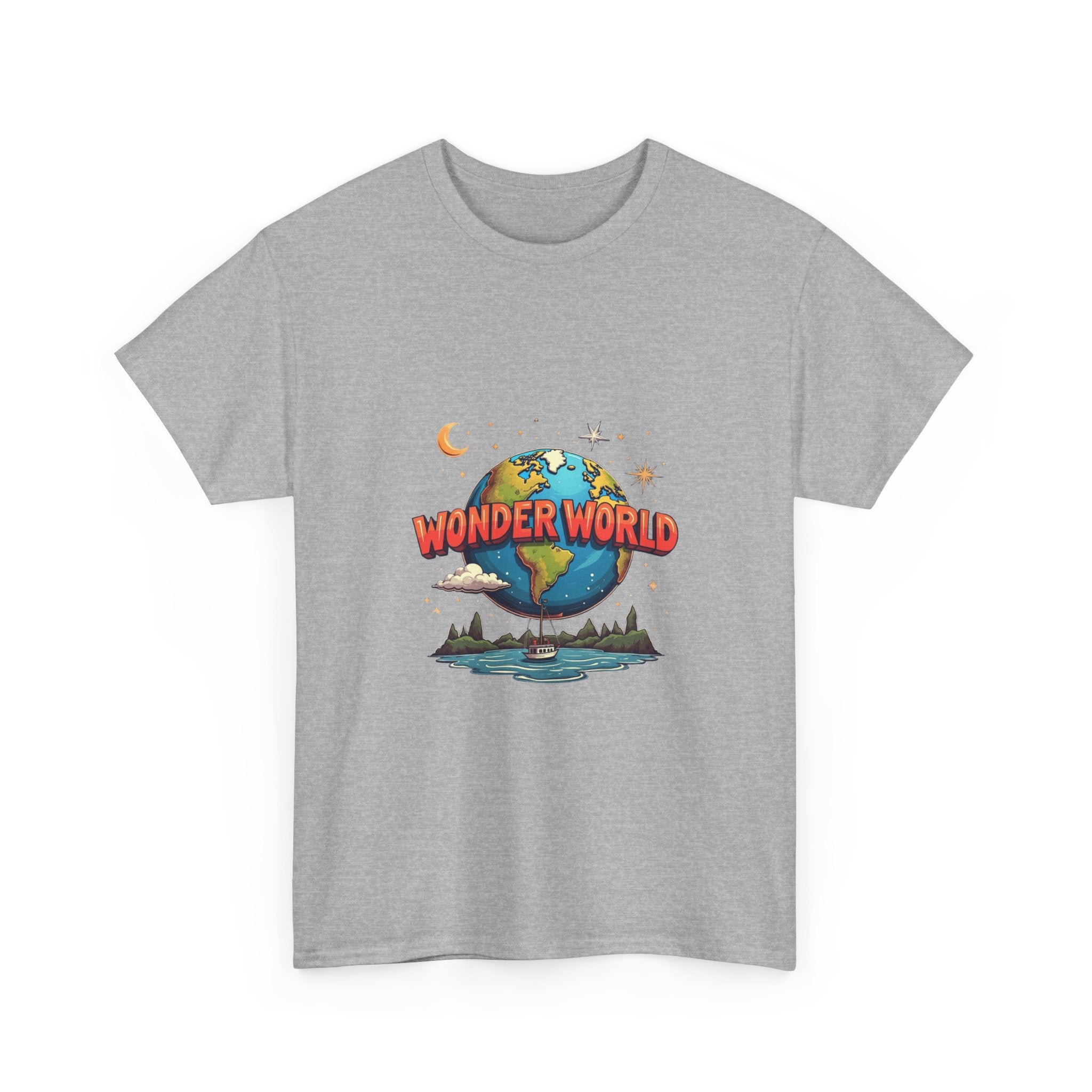 Wonder World Retro Graphic Earth & Nature Adventure T-Shirt