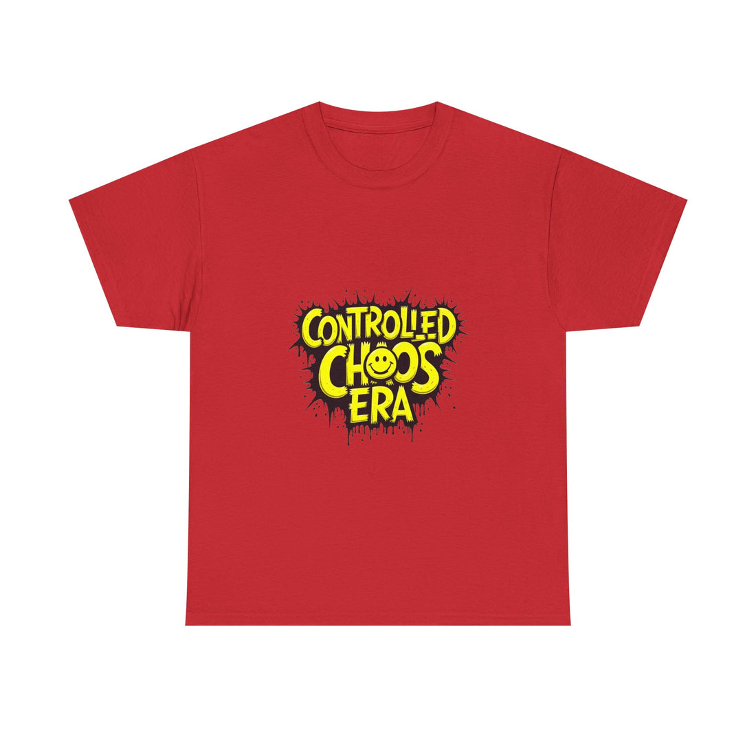 'Controlled Chaos Era'  Graphic Streetwear T-Shirt with Yellow Graffiti Logo